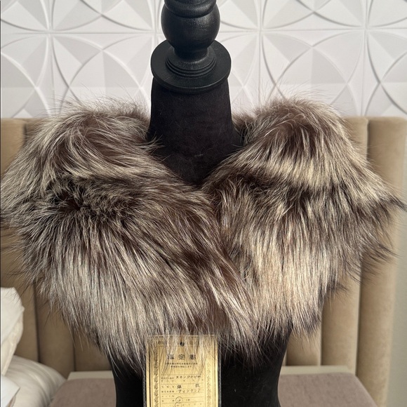 Genuine Fox fur wrap scarf EMBA - Picture 4 of 16